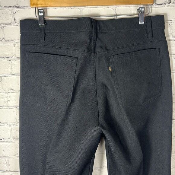Vintage Levi’s Black Dacron Polyester Pants Trousers size W36 L32 Made in USA - Picture 6 of 9